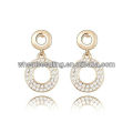 Fashion Rhinestone Gold Plated Circel Design Earrings Jewelry 02012111638